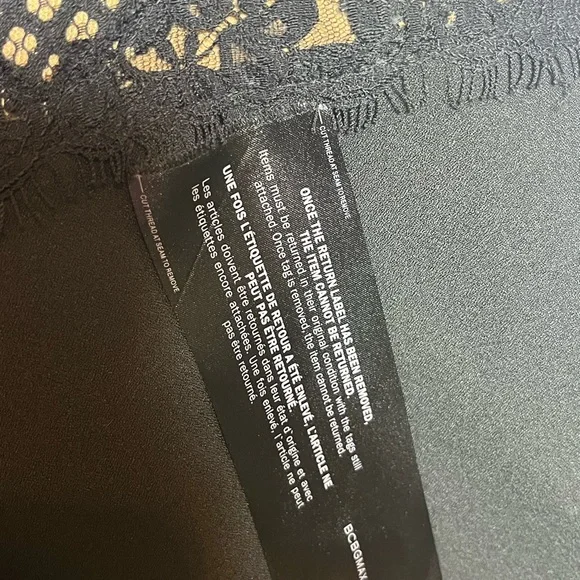 BCBGMaxAzria Leandra Black Lace Mini Dress Sz 10 - Picture 5 of 11